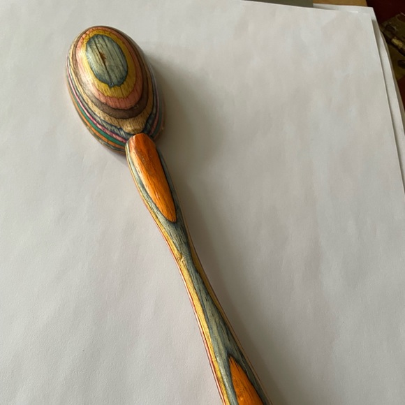 Handmade Rainbow Wooden Spoon - Picture 3 of 4
